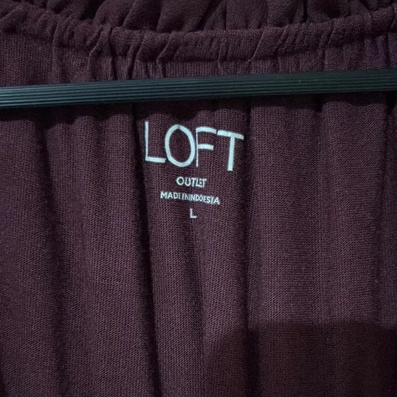 LOFT outlet Burgundy Tie Front Blouse - Picture 2 of 5